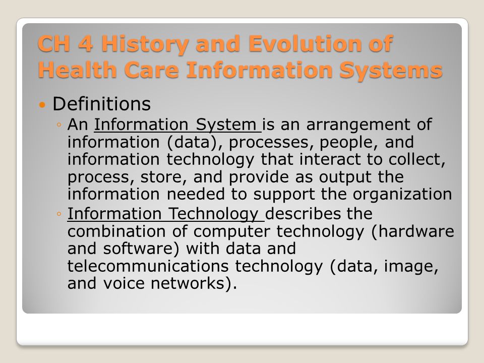 Information systems evolution